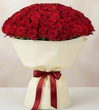 Букет 101 Красная роза Милано в город Кимры