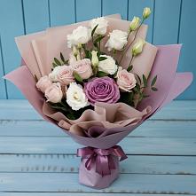 Букет цветов из:  Розы и Лизиантусы в город Кимры