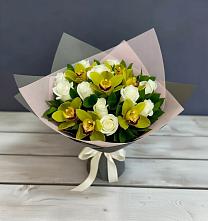 Букет цветов из:  Орхидеи и Розы в город Кимры