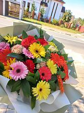Букет цветов из:  Герберы #REPLACE_PRED# город Кимры