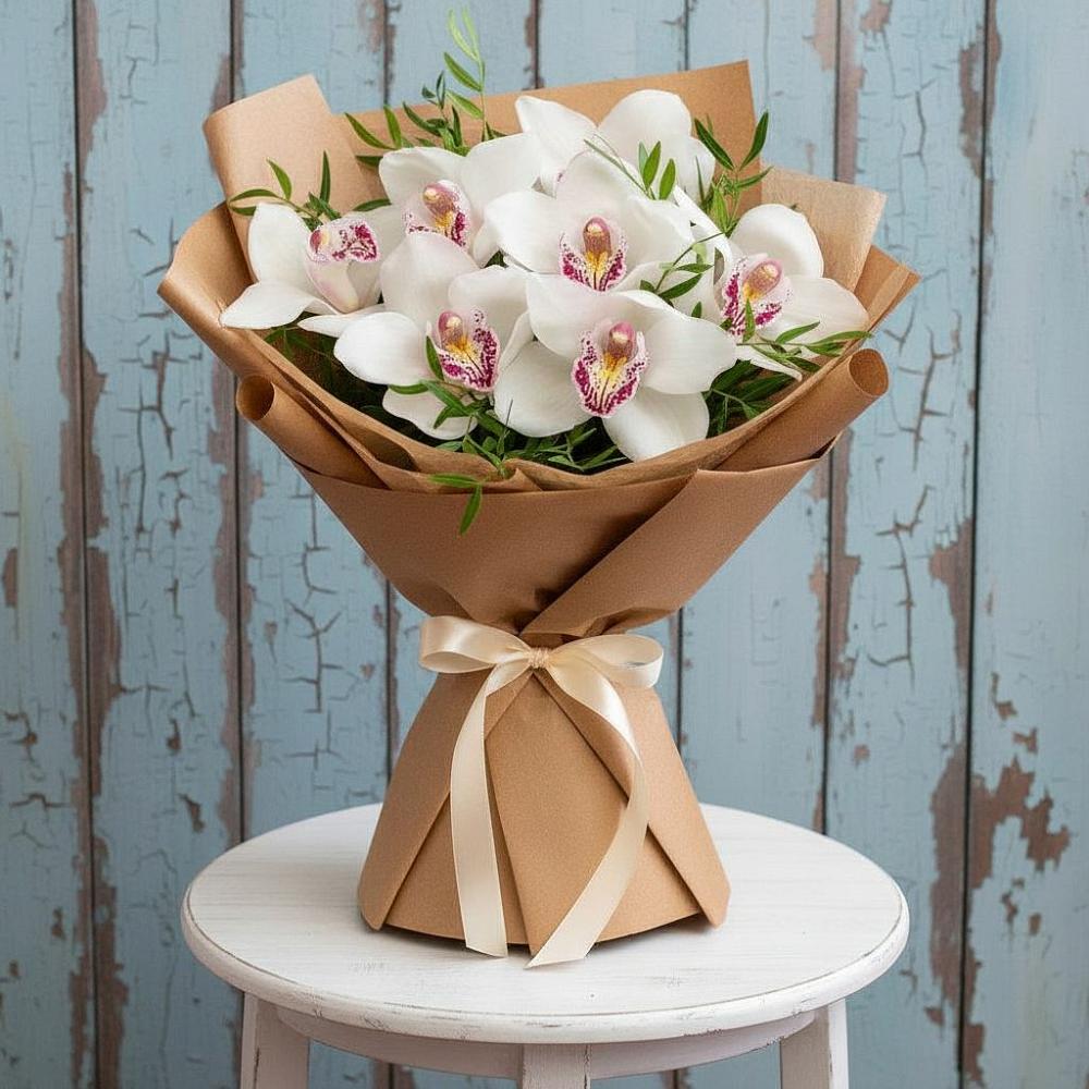 Букет цветов из: Орхидеи и Розы в город Кимры