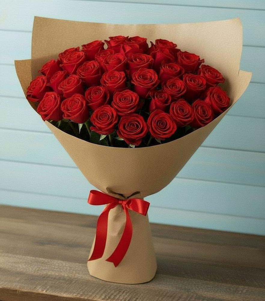 Букет Красные розы Милано в город Кимры