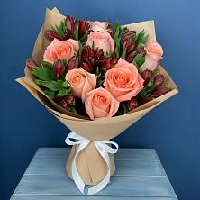 Букет цветов из:  Розы и Альстромерии в город Кимры