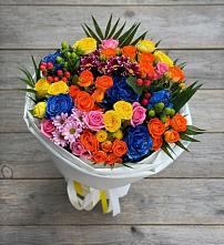 Букет цветов из:  Розы и Хризантемы в город Кимры