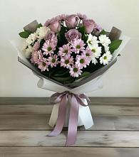 Букет цветов из:  Хризантемы и Розы #REPLACE_PRED# город Кимры