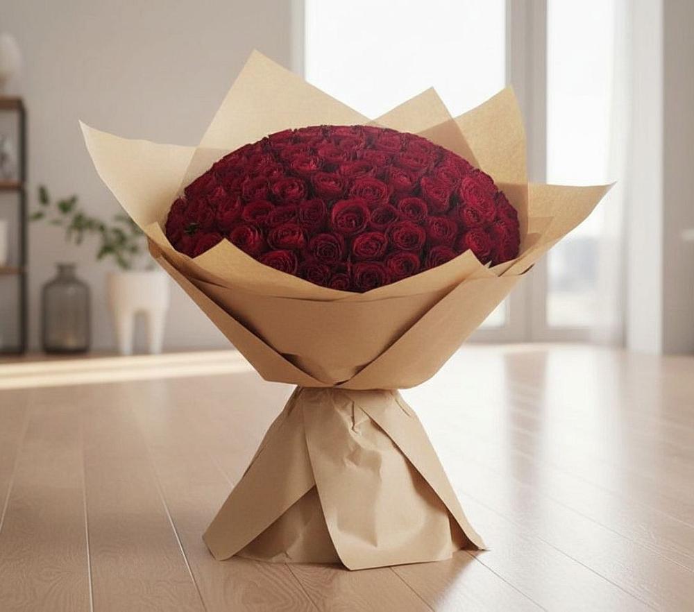 Букет 101 Красная роза в город Кимры