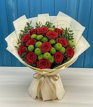 Букет цветов из:  Розы и Хризантемы в город Кимры