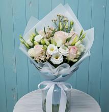 Букет цветов из:  Розы и Лизиантусы в город Кимры