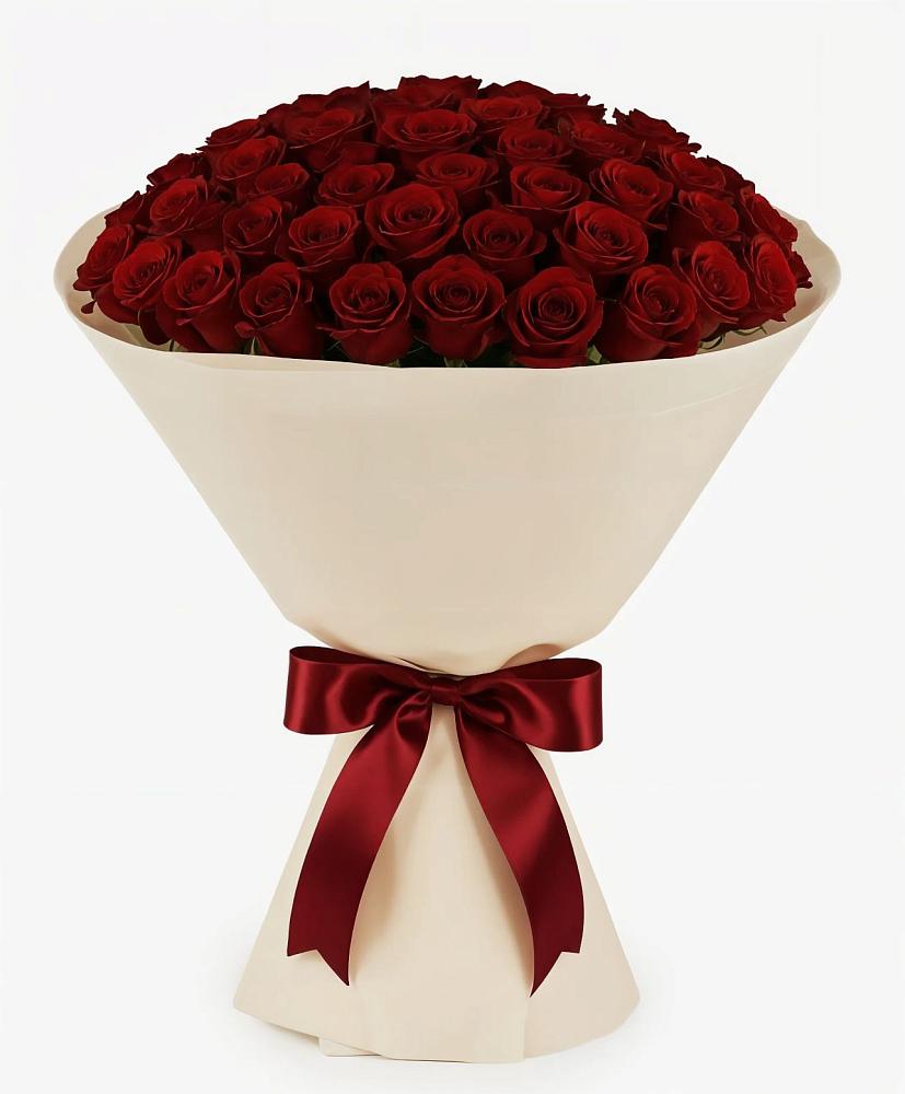 Букет 101 Бордовая роза Блэк Бакарра в город Кимры