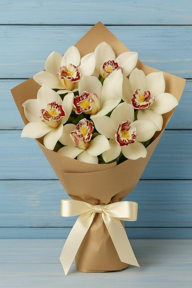 Букет цветов из: Орхидеи и Розы в город Кимры