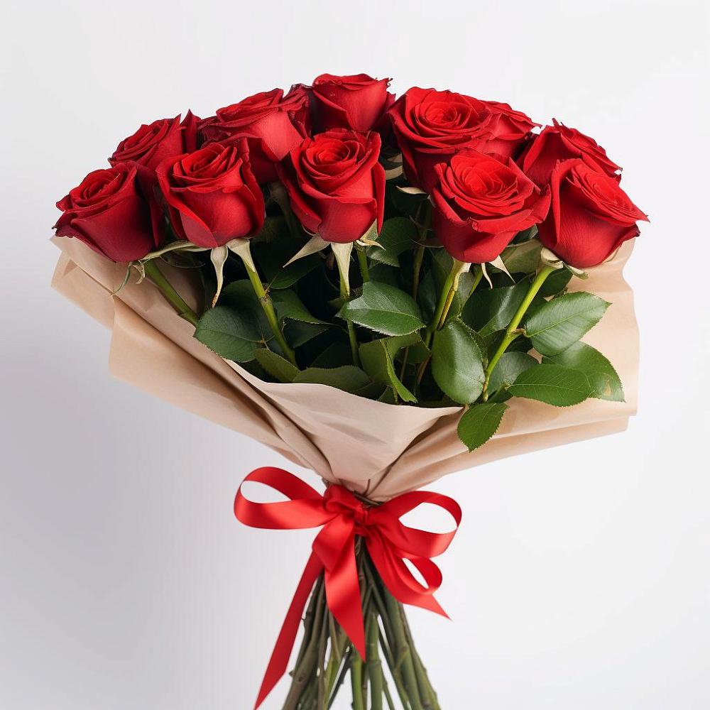 Букет 11 Красных роз Эдлесс Лав в город Кимры