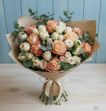 Букет цветов из:  Альстромерии и Розы в город Кимры